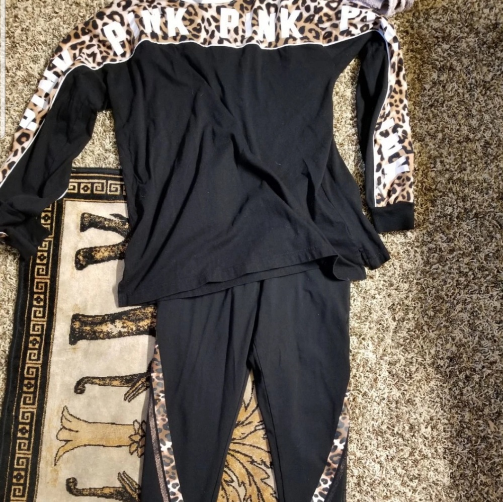 Vs pink leopard bling set